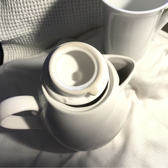 Starbucks Pottery Ceramic Coffee Tea Pitcher 30.4 oz & Coffee Tea Mug 11 oz - Picture 2 of 11